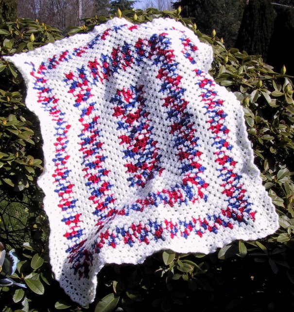 Rectangle crochet cheap baby blanket pattern